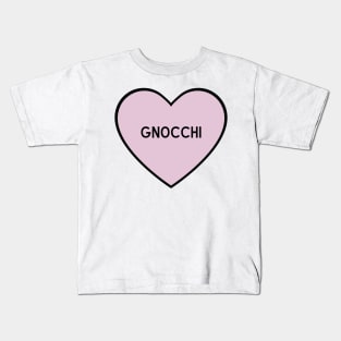 I Love Gnocchi Heart Shape Kids T-Shirt